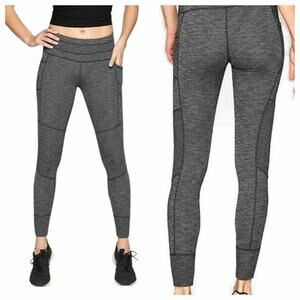 Athleta Excursion Tight Joggers Leggings w/ Pockets Heathered Gray Womens XS